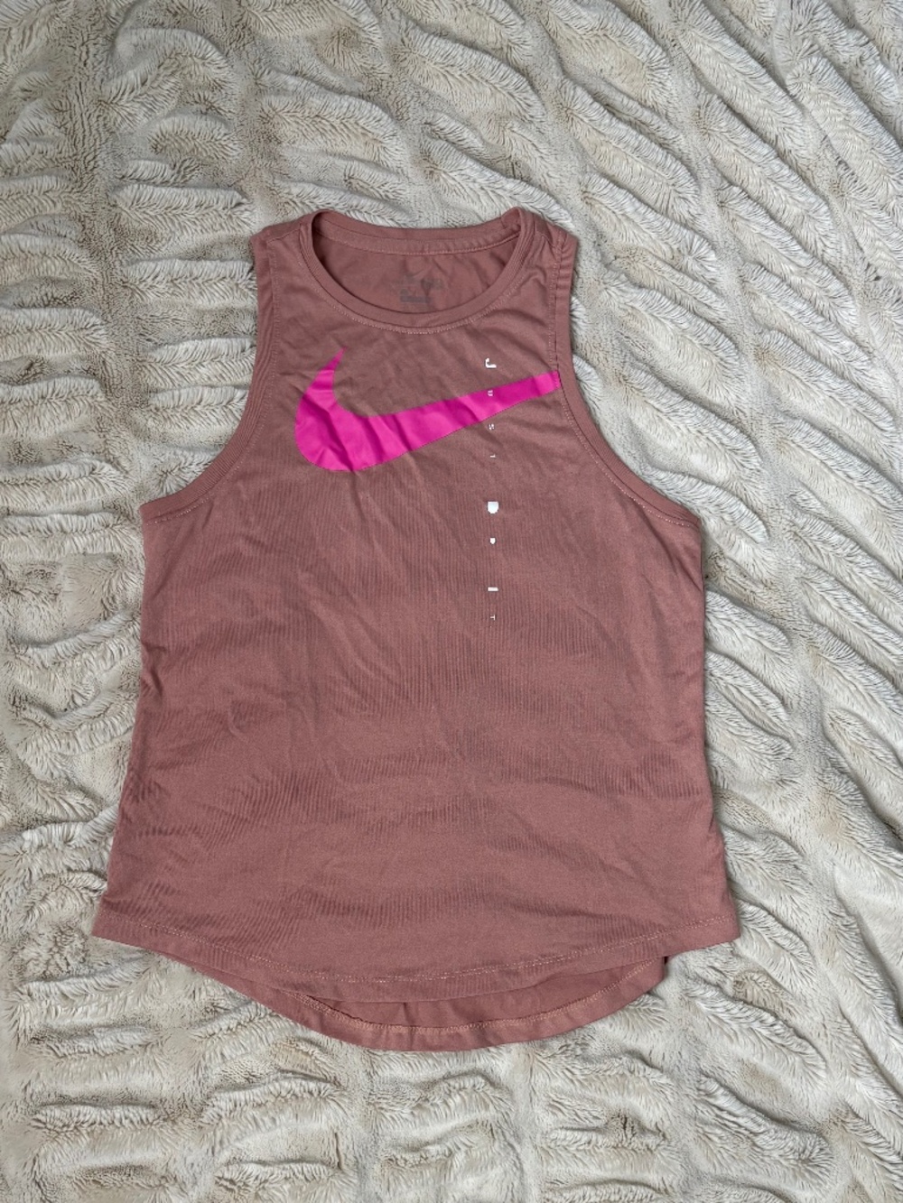 Nike Dri-FIT Graphic Training Tank Top - Dusty Rose / Pink - Size small